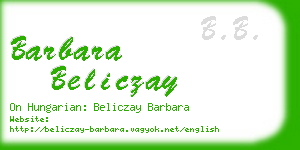 barbara beliczay business card